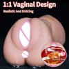 3 In 1 Male Masturbator Pocket Pussy 3D Textured Male Sex Toys with Sexy Mouth Realistic Vaginal and Tight Anus Sex Doll Stroker