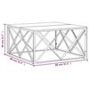 VidaXL Table basse doré acier inoxydable et bois massif récupération 349974
