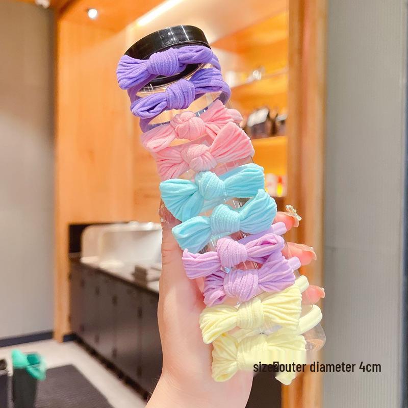 Children's Seamless High-Elasticity Hair Ties - No Damage Rubber Bands for Girls
