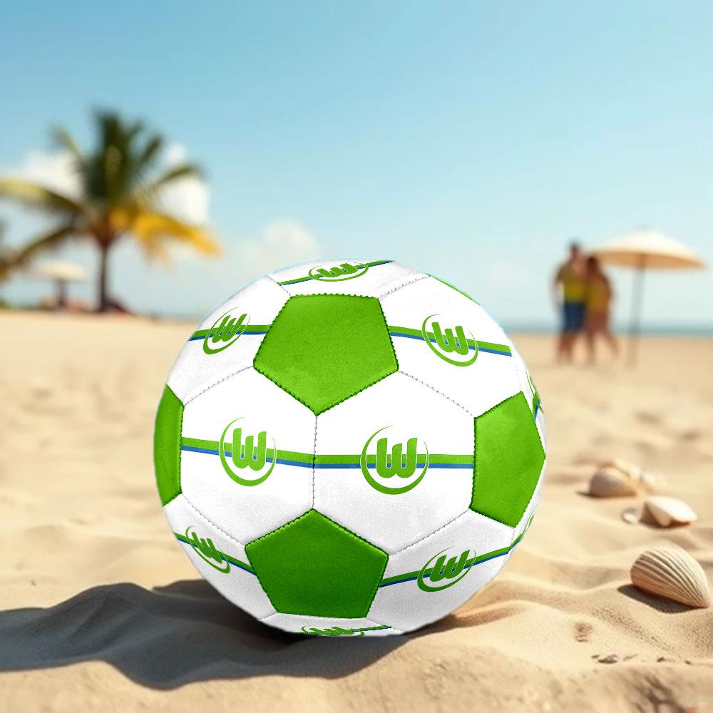 1pc Vfl Wolfsburg Soccer Ball Size 5 Indoor Soccer Ball Fashion Colorful Backyard Game - Great For Sports Fans Gift HE123