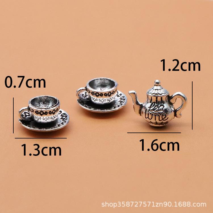 Cute Mini Teapot Teacup Doll House Small Ornament Play House Toy Micro Landscape Decoration Shooting Props