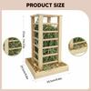 Wooden Hay Rack Small Animals Grass Holder, Portable Food Dispenser for Hamsters