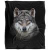JQ Licensing En Silky Wolf Head Supersoft Blanket