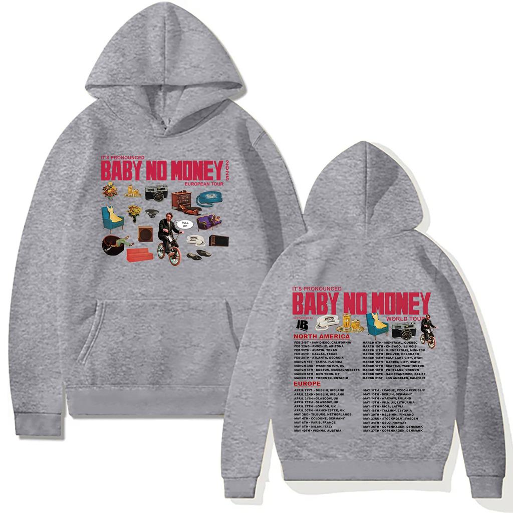 Bbno$ New Hoodies It's Pronounced Baby No Money European Tour 2025 Sweatshirt Men Women Pullovers Harajuku Creative Fall Clothes