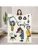 Cartoon Blanket Cute Theme For Couch Sofa,Lightweight Blanket For Living Room,Naps,Dorm,All-Season,Idea For Anime Lover