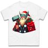 Viking Thor Santa Christmas T Shirt Tshirt Mens Womens Unisex Tops Tees