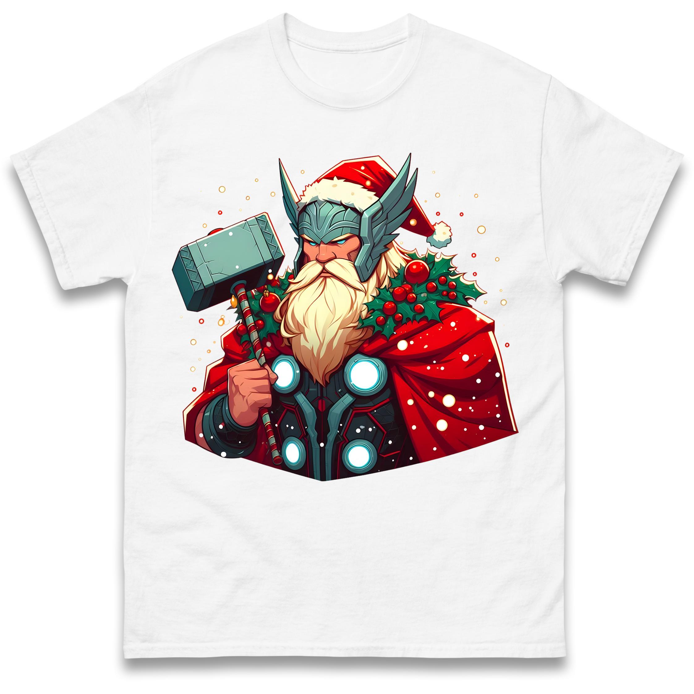 Viking Thor Santa Christmas T Shirt Tshirt Mens Womens Unisex Tops Tees S