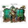 Jurassic Tyrannosaur Broken Wall Hole Art Stickers Jungle Dinosaur World Mural Self Adhesive For Home Decoration Aesthetic Rooms