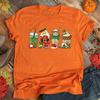 Cotton100% Women Holiday Christmas T‑Shirt, Elf Coffee Cup Print Graphic Casual Short Sleeve O‑Neck Ladies Party Daily Tees Tops