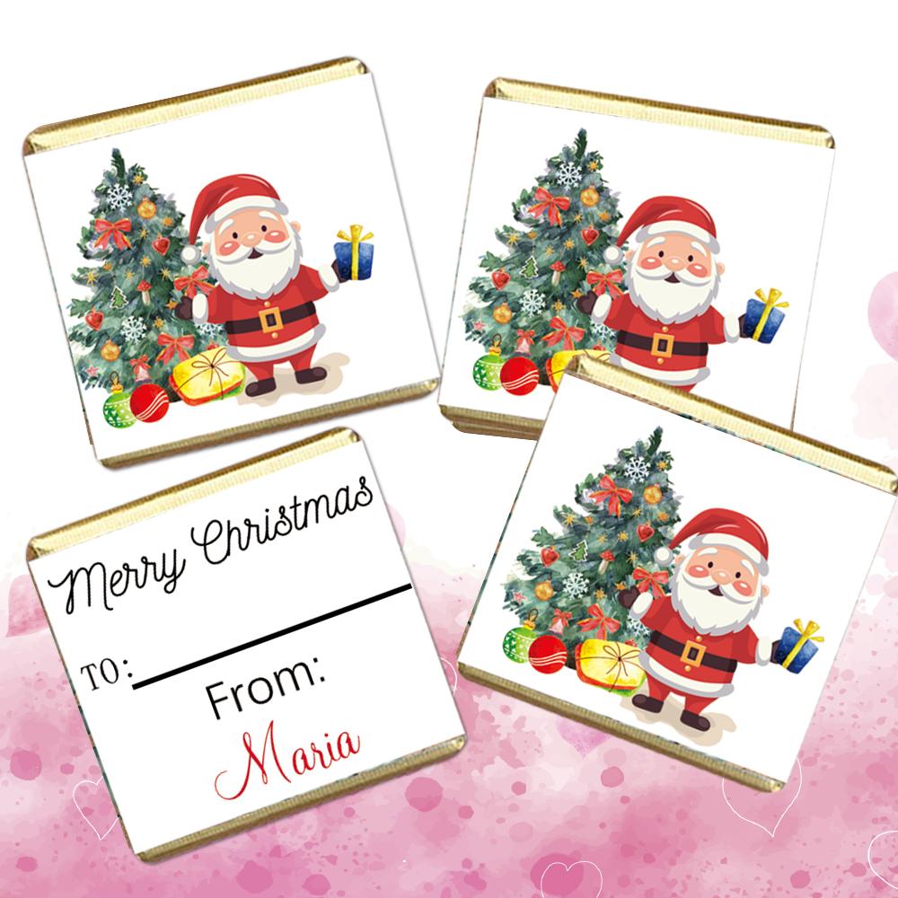 50/100pcs Customized Christmas Candy and Chocolate Packaging, Christmas and New Year Party Decorations, Holiday Gift Packaging
