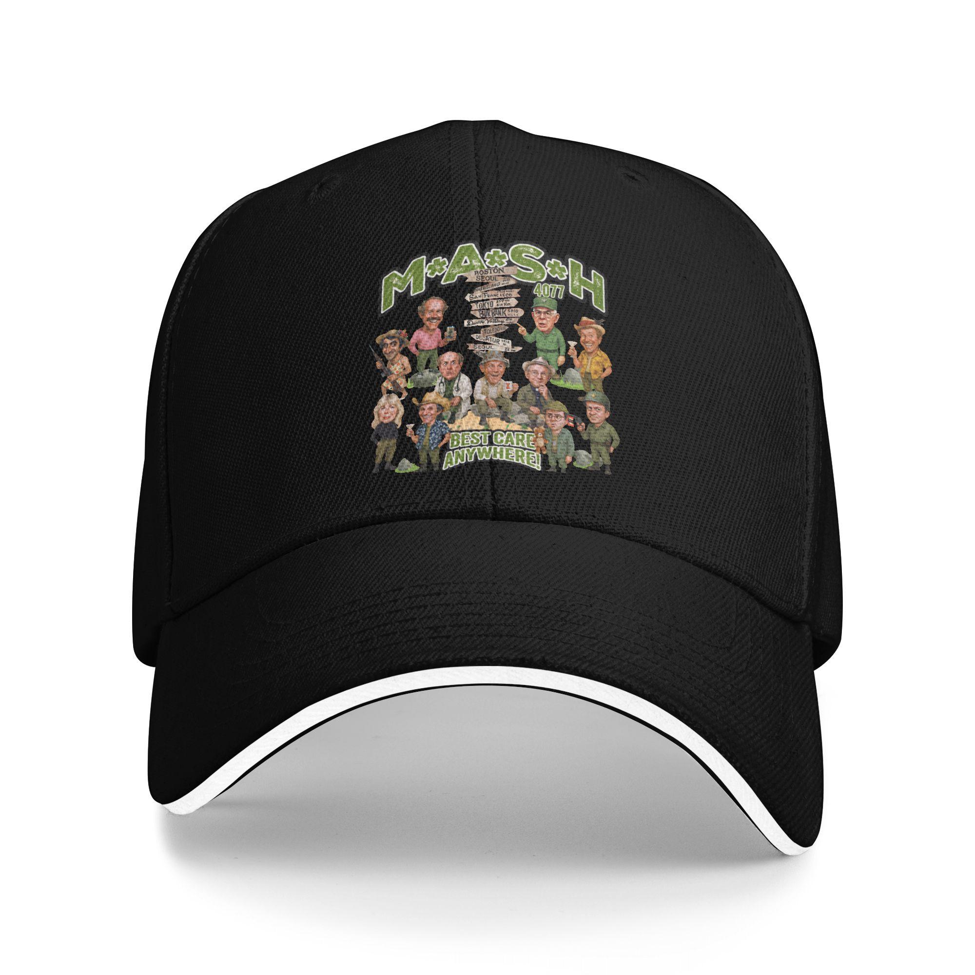 

MASH 4077 Baseball Cap Design Print Trucker Hat Summer Women Men Kpop Rock Baseball Caps One Size