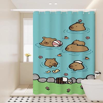 Cortina de Ducha Linda Impermeable y Antimoho para Baño Cortina Divisoria de Baño Cortina de Puerta Cortina Colgante