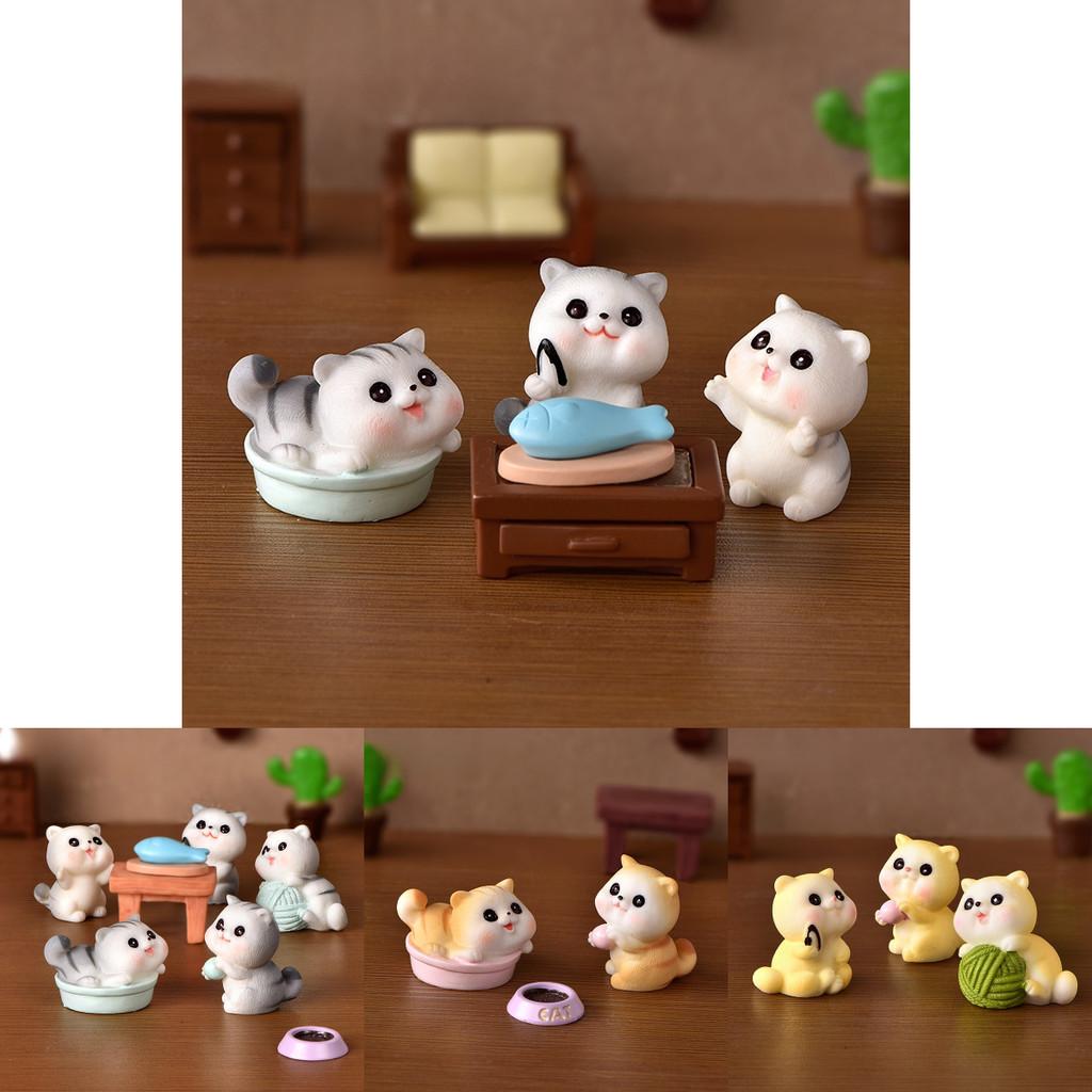 Naughty Diy Ornament Cat Micro Landscape Production Resin Desktop Decoration