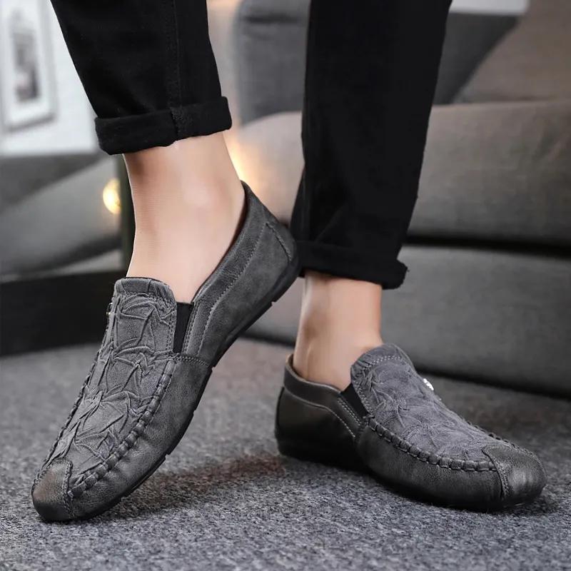 2024 Spring New Men's Loafers Shoes Microfiber  Casual Non-slip Outdoor Shoes Man Sneakers