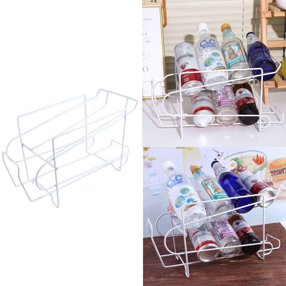 

Iron Beer Can Dispenser Holder White Double Layer Drinks Storage Rack Beverage белый