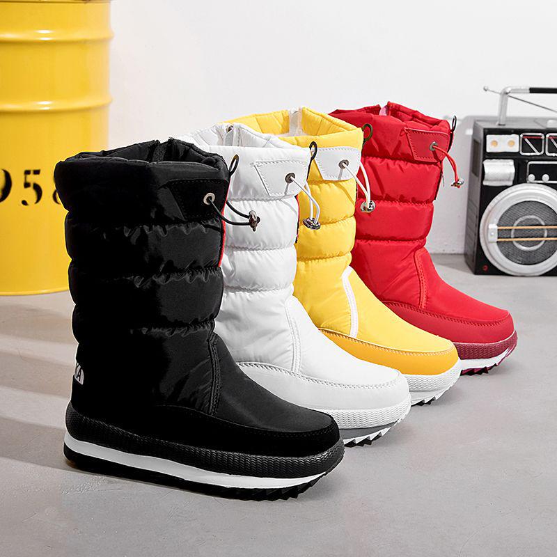 Northeast Women's Winter Waterproof Non-Slip Velvet Mid-Calf Snow Boots - Warm Thick Bottom.