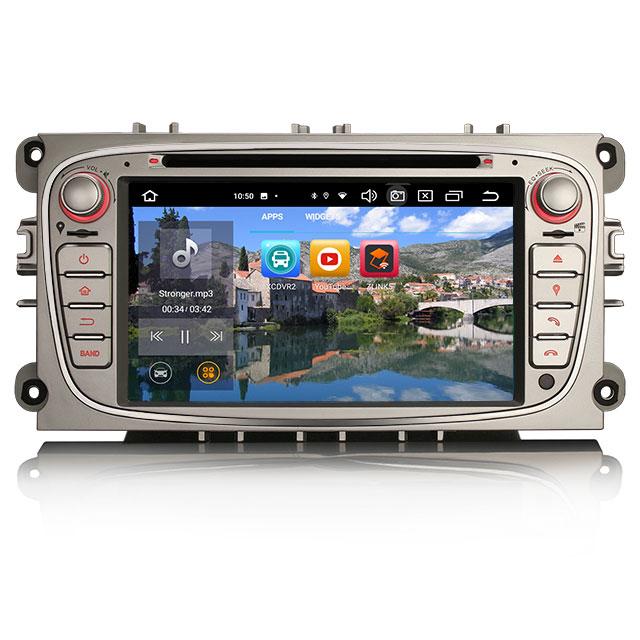 Erisin ES8509FS 7 Inch Android 12.0 IPS Wireless CarPlay 4G TPMS DAB DSP Car Stereo for FORD Mondeo Focus Galaxy