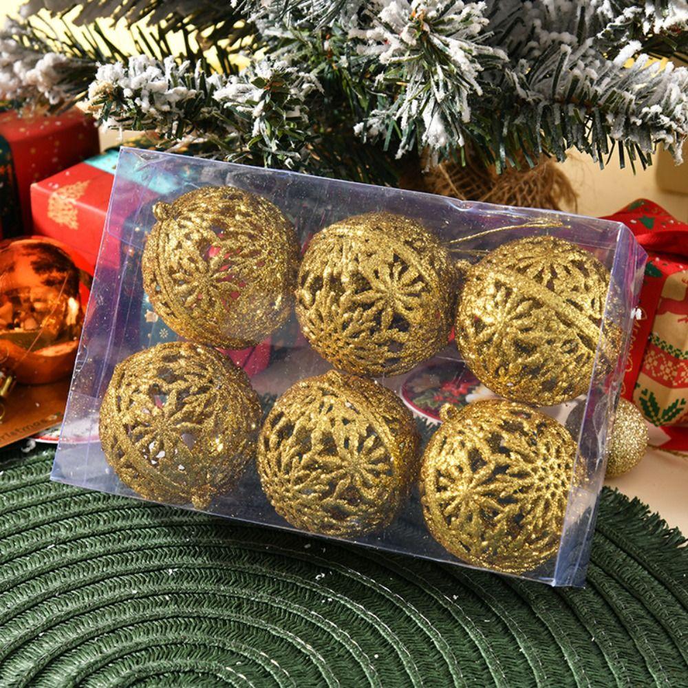 6pcs 6cm Christmas Tree Balls Christmas Baubles Pendants Christmas Tree Pendant Christmas Ball