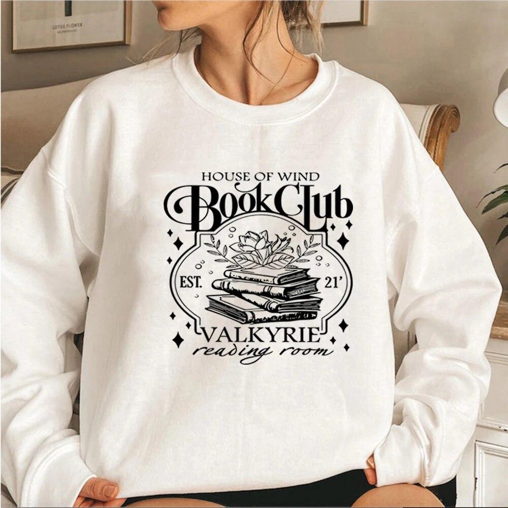 House of Wind Library Velaris Sweatshirt Acotar Book Club Sweater Night Court SJM Throne of Glass Sweatshirt Long Sleeve Pullovers