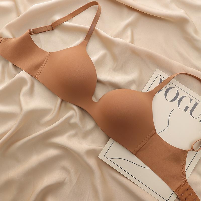 Smooth non-marking cup, no steel ring, small chest gathering underwear, comfortable upper support, anti-sagging collection breast bra HXW