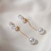 Long Tassel Fashionable Hong Kong Style Metal Pearl Earrings Trendy Fashion Girl Super Fairy Earrings