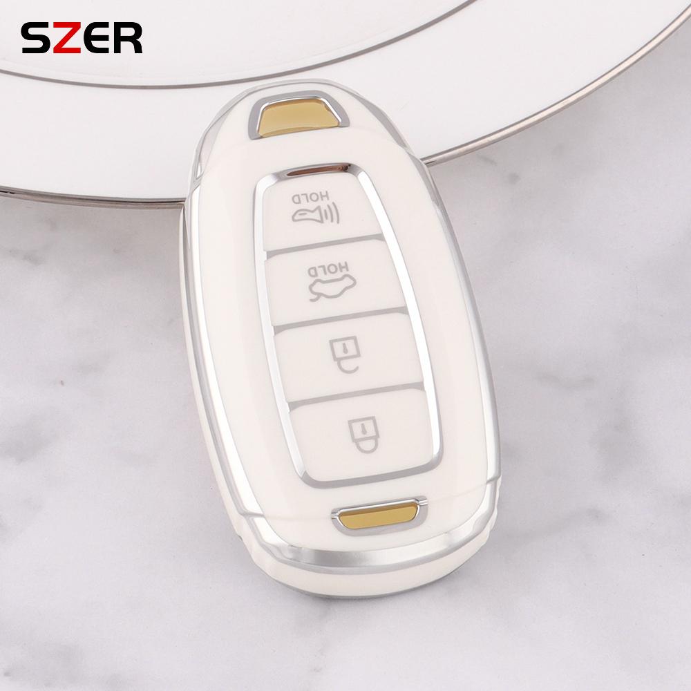 3 4 Buttons Tpu Car Key Case Cover Shell Fob For Hyundai I30 Ix25 Elantra Kona Solaris Azera Grandeur Ig Tm Accent Santa Fe