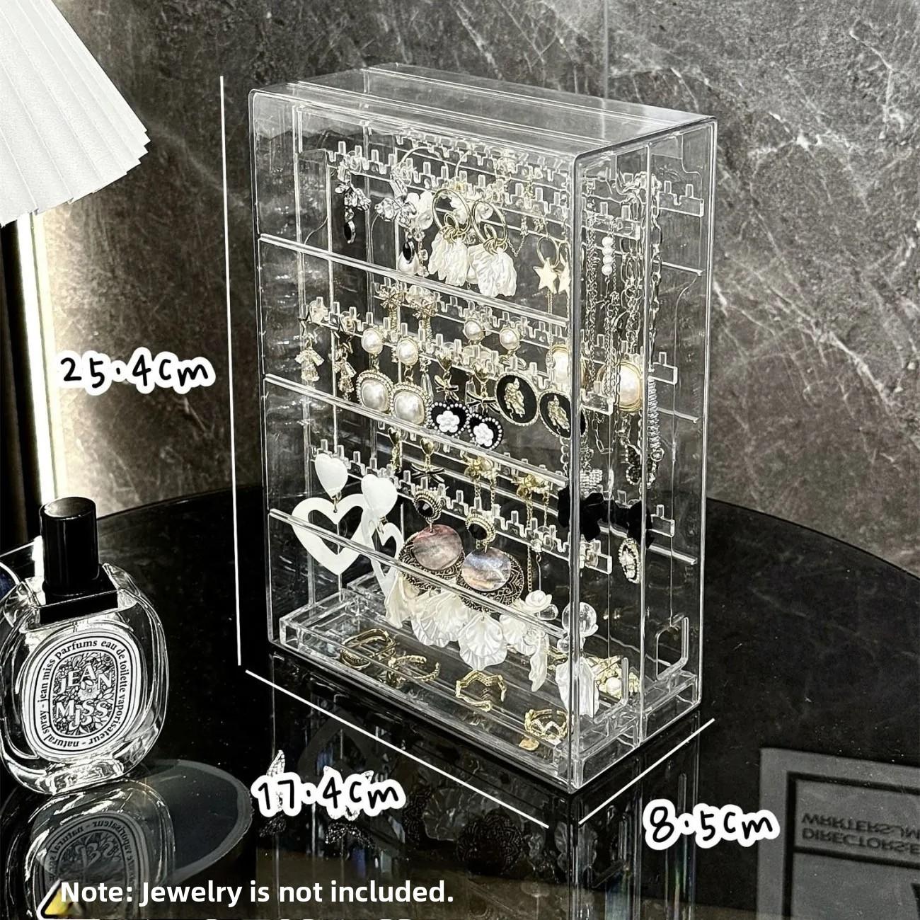 

Key Holder Storage Rack Slide Pendant Jewelry Display Box Bracelet Hook Anti-Tangle Earring Organizer Nordic Style Plastic