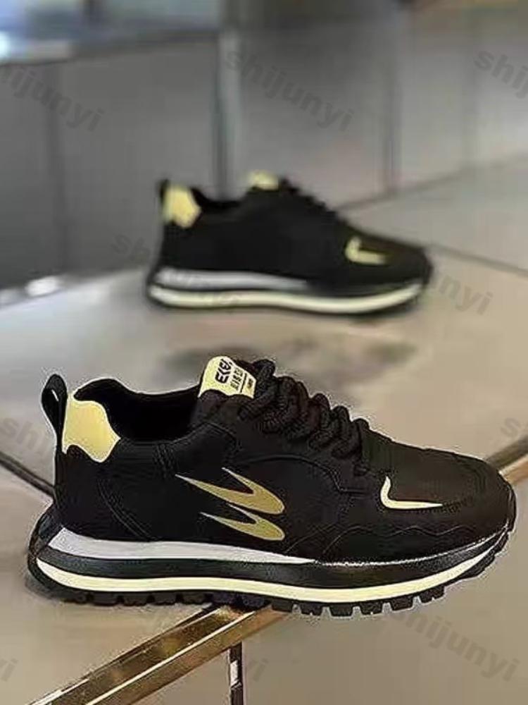 Fashion New Fashion Men's Shoes 2025 Spring Autumn Platforms Sneakers Comfortable Flat Shoes Lace-up Non Slip Casual Vulcanized Shoes