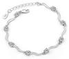 Latest AAA Crystal Silver Plated Bracelet for Women and Girls