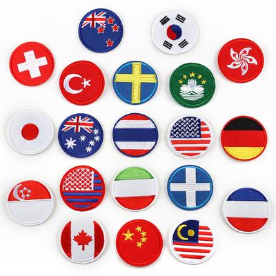 Embroidery Label Clothing Shoe Accessories DIY Patch Sticker Badge Hat Badge Hui Round Embroidery Sticker Cloth Sticker