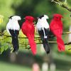 Real Feather Simulation Birds, Foam Fake Bird Ornaments for Garden Landscape Decor, 4 Pack