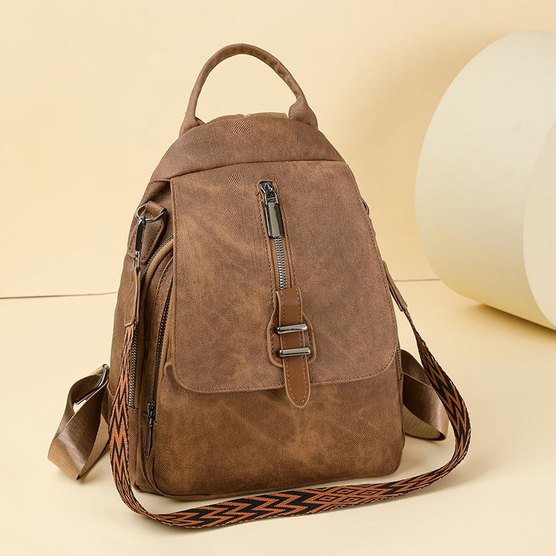 Women's Backpack Large Capacity Multi-function Shoulder Bag Soft Leather Backpack Crossbody Bag