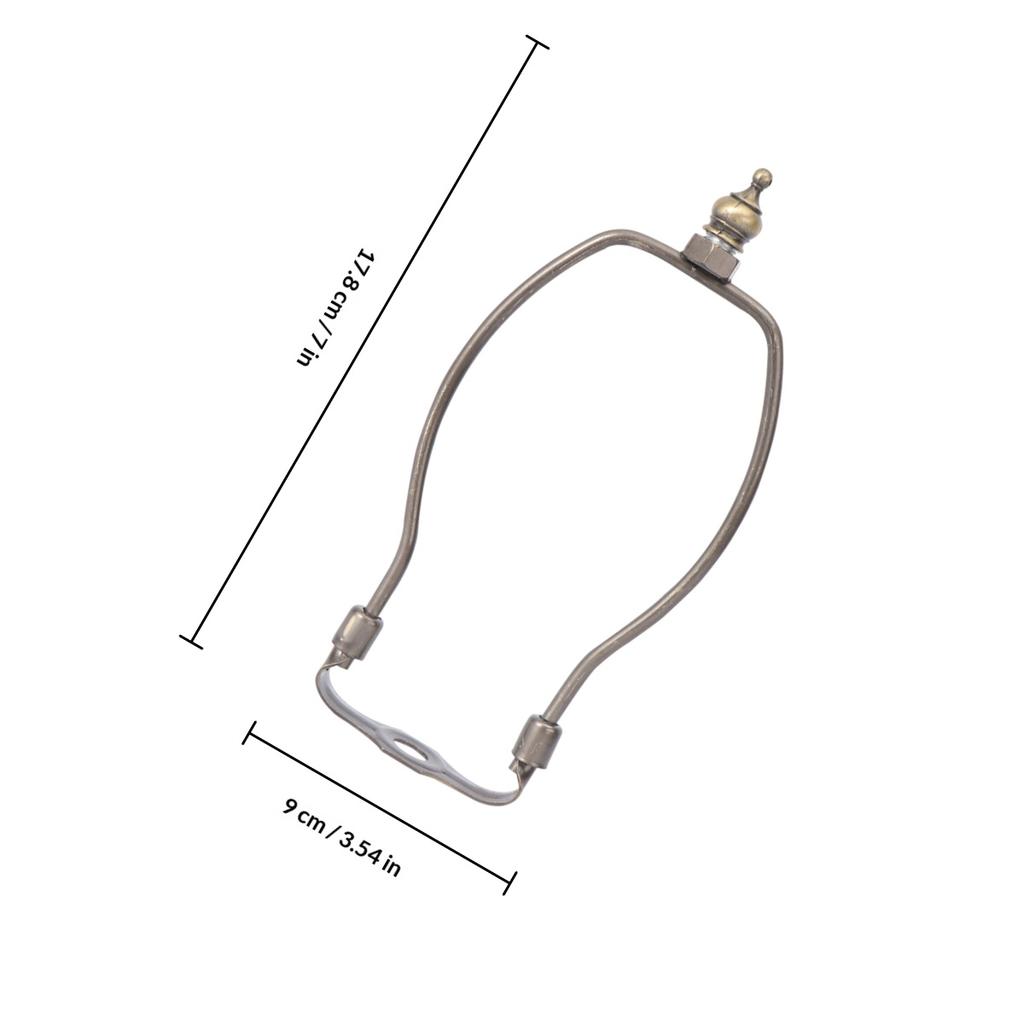 1Pcs 8 Inch Bronze Lamp Harp Holder Metal Horn Lamp Frame for Table Floor Lampshade Bracket Robust Decorative Light Stand