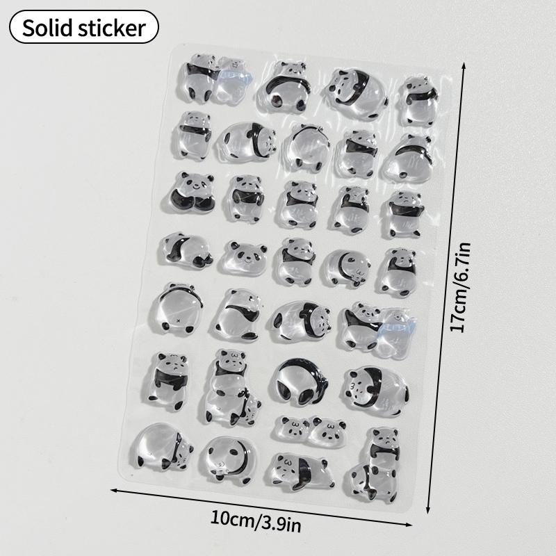 Kids 3D Cartoon Stickers Crystal Embossed Stickers  Journal Decorative Stickers For Phone & Laptop Decor Creative Exchange Gift