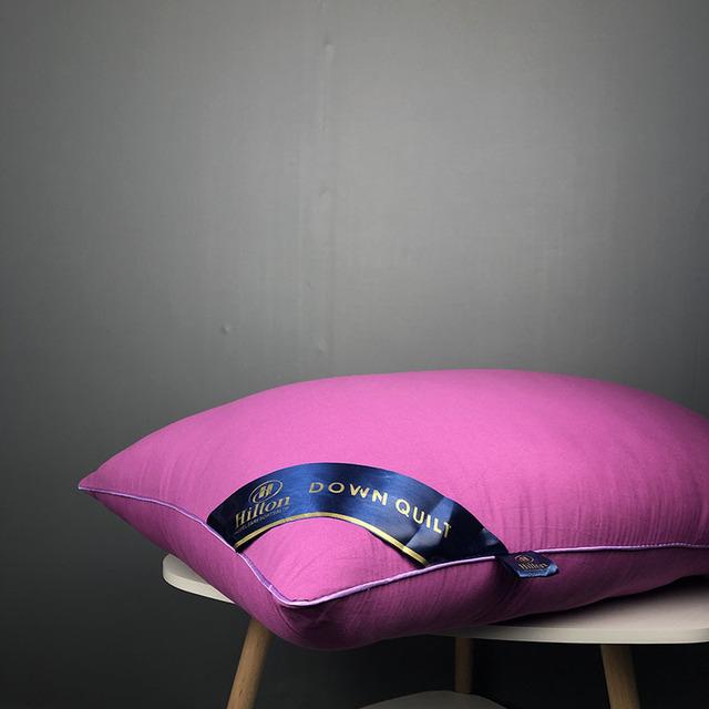 Chinese Natural Cotton Single Pillow 100% Polyester Fiber Orthopedic Neck Pillow Hotel Memory Pillow Healthy Sleep Stand 1PC