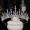 DIEZI Elegant Luxury Girls Crystal Bridal Tiara Crown Birthday Party New Fashion Bride Queen Headbands Hair Jewelry Accessories