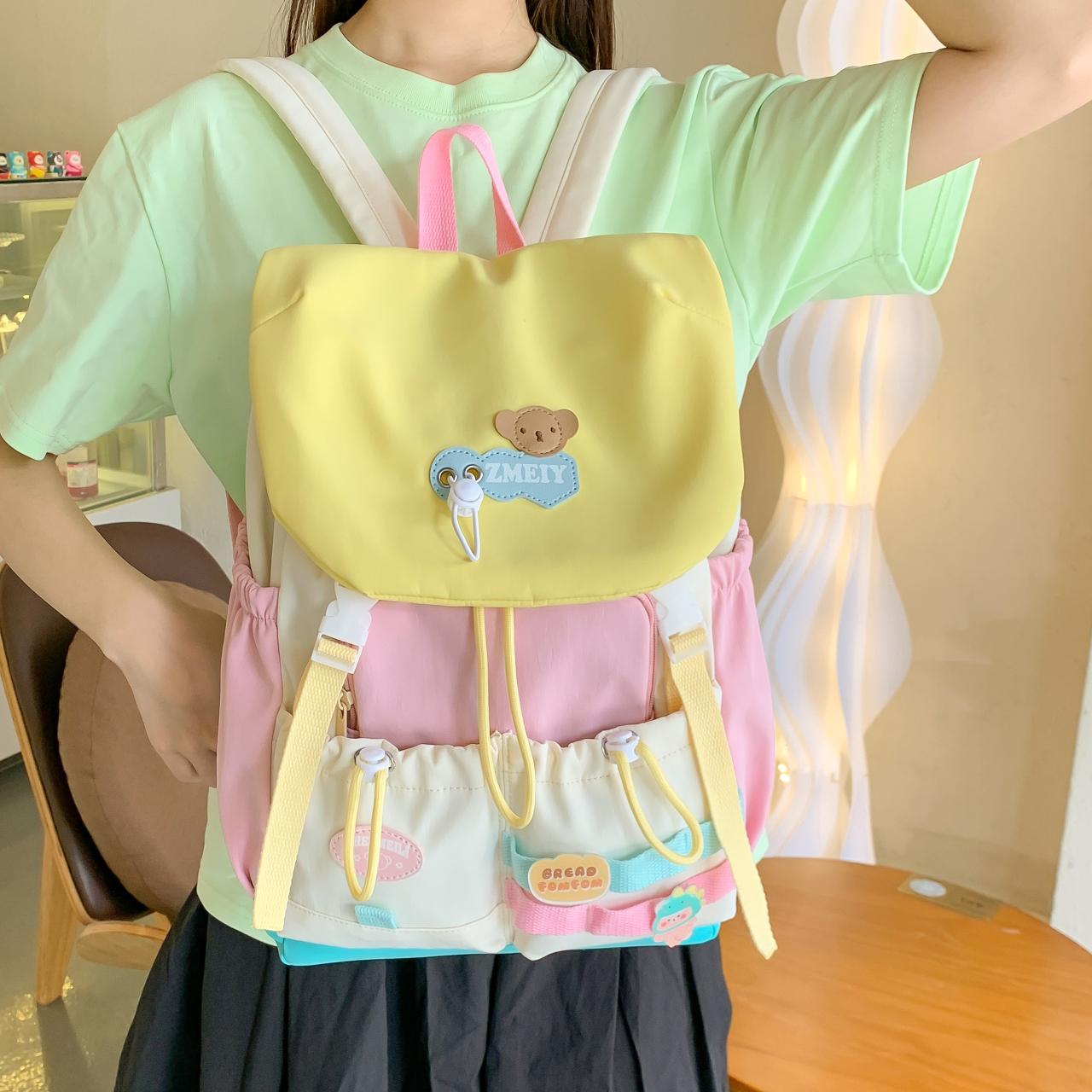 

Модный женский дорожный рюкзак, модная легкая сумка для ноутбука, большая вместимость, водонепроницаемый школьный рюкзак, повседневный рюкзак для девушек жёлтый