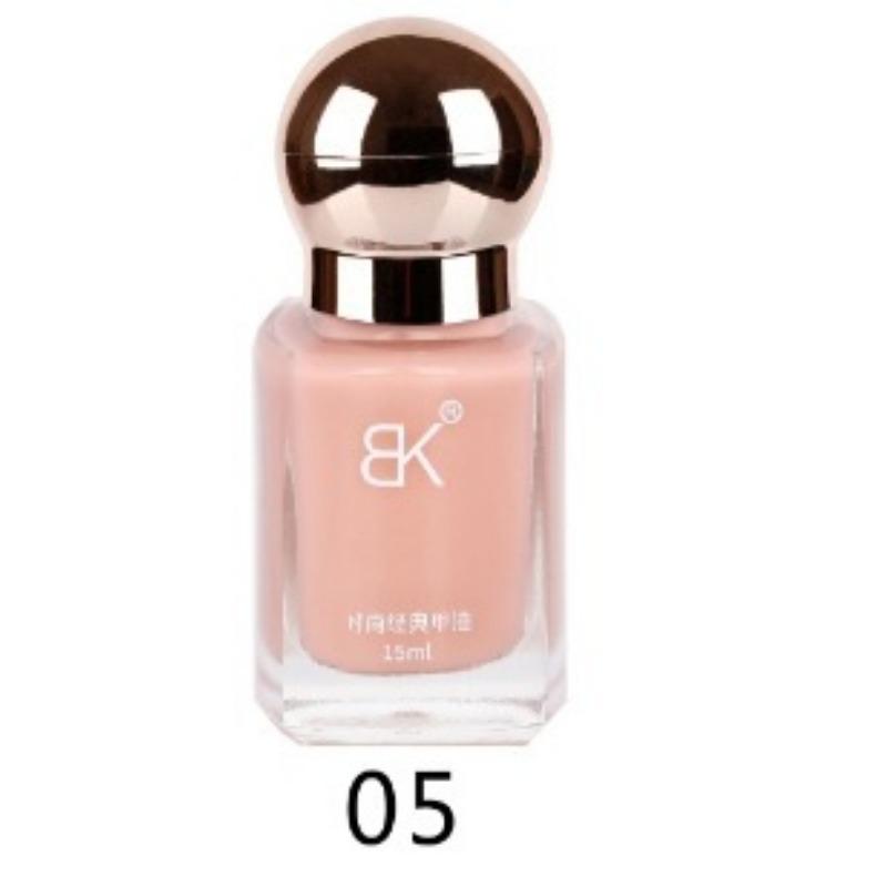 Color Nail Polish No Bake Oily Lasting Non-peelable Large Capacity Nail Care Nude Color Square Bottle 15ml