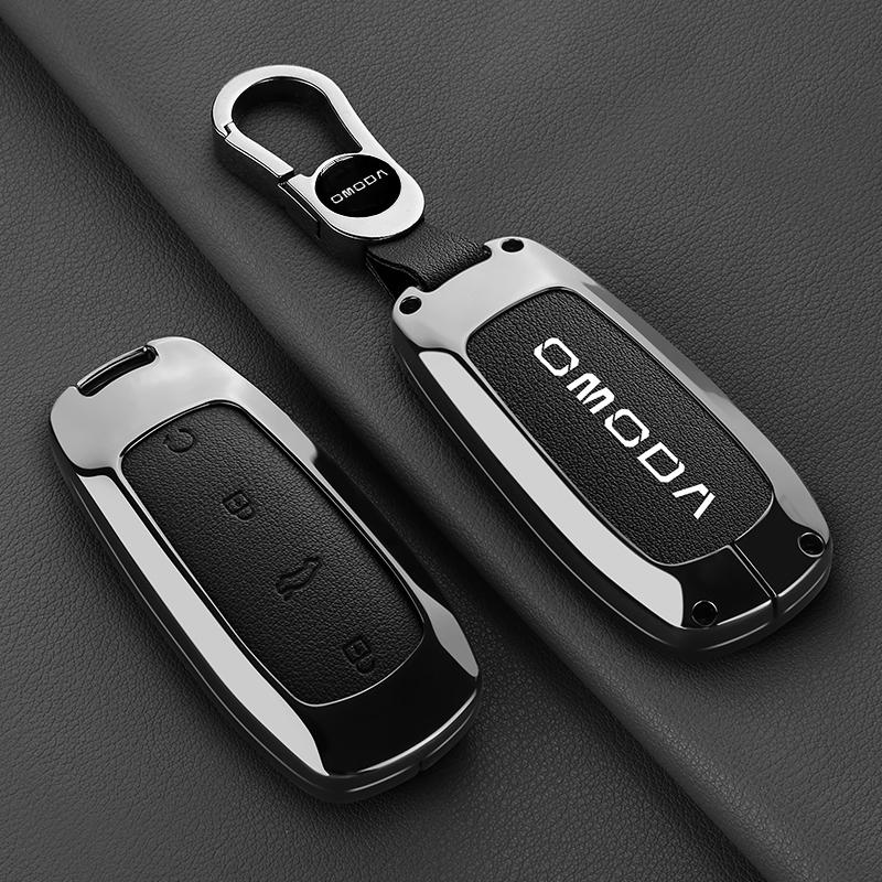 Zinc Alloy Leather Car Key Cover Key Shell Chery Omoda 7 C7 S7 Shs Phev   Omoda 5 C5 Keychain Keychain Car Accessories