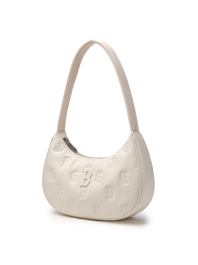 Mlb Classic Monogram New Embossed Hobo Bag Bos (D.Cream)