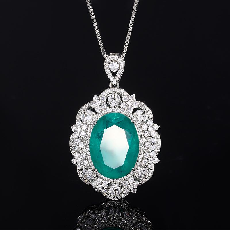 

Ювелирные изделия Медное основание Позолоченная Имитация Красный Корунд Синяя Шпинель Подвеска в стиле легкой роскоши Женская 15 * 20