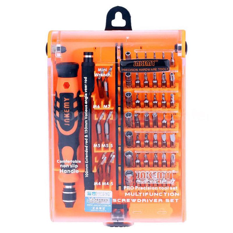 

JAKEMY 52 in 1 Professional Screwdriver Set Multi-tool Kit for Watch Phones PC Electronic Maintenance(Orange) JM-8150#1