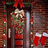 Christmas Decorative Ball Hanging Inverted Bow Knot Rattan Door Hanging Tree Pendant Customized Window Decoration