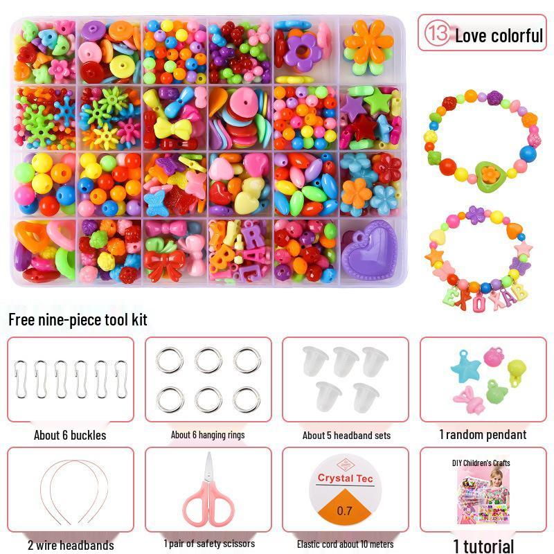 Kids' Handmade Bracelets DIY Gift Set for 8-Year-Old Girls - Beading Materials Included