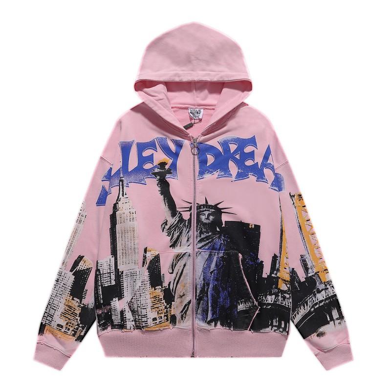 Premium Vintage Washed Cotton Hoodie Men Women Loose Fit Streetwear With Embroidered Letter Print Dual Pockets