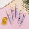 Korean 10-Color Glitter Rabbit & Cat Ballpoint Pen Set - Multifunctional & Transparent for Journaling