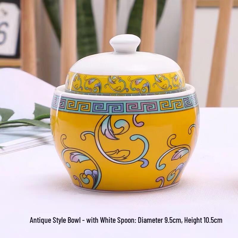 Naijiang Ceramic Double Boiler Stew Cup with Lid