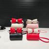 Creative Mini Bow Cylindrical Shape Makeup Storage Bag Portable Makeup Bag Lipstick Bag Simple And Stylish Crossbody Bag