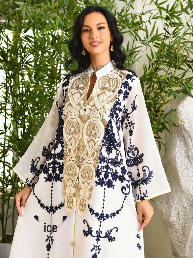 European & American Style Women's Arabian Evening Dress - Dubai Fashion Robe
