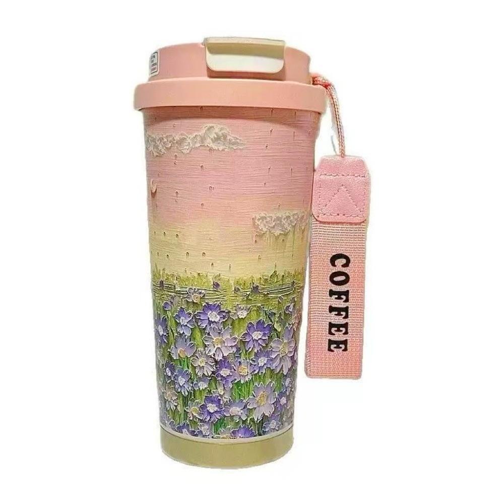 Kaffeetasse mit großem Fassungsvermögen, doppelwandige Thermotasse, tragbare Thermosflasche, Reise